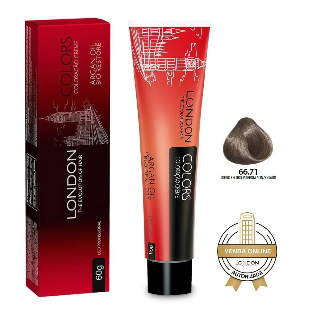 London Coloracao 60G - 66.71 Louro Escuro Marrom Acinzentado