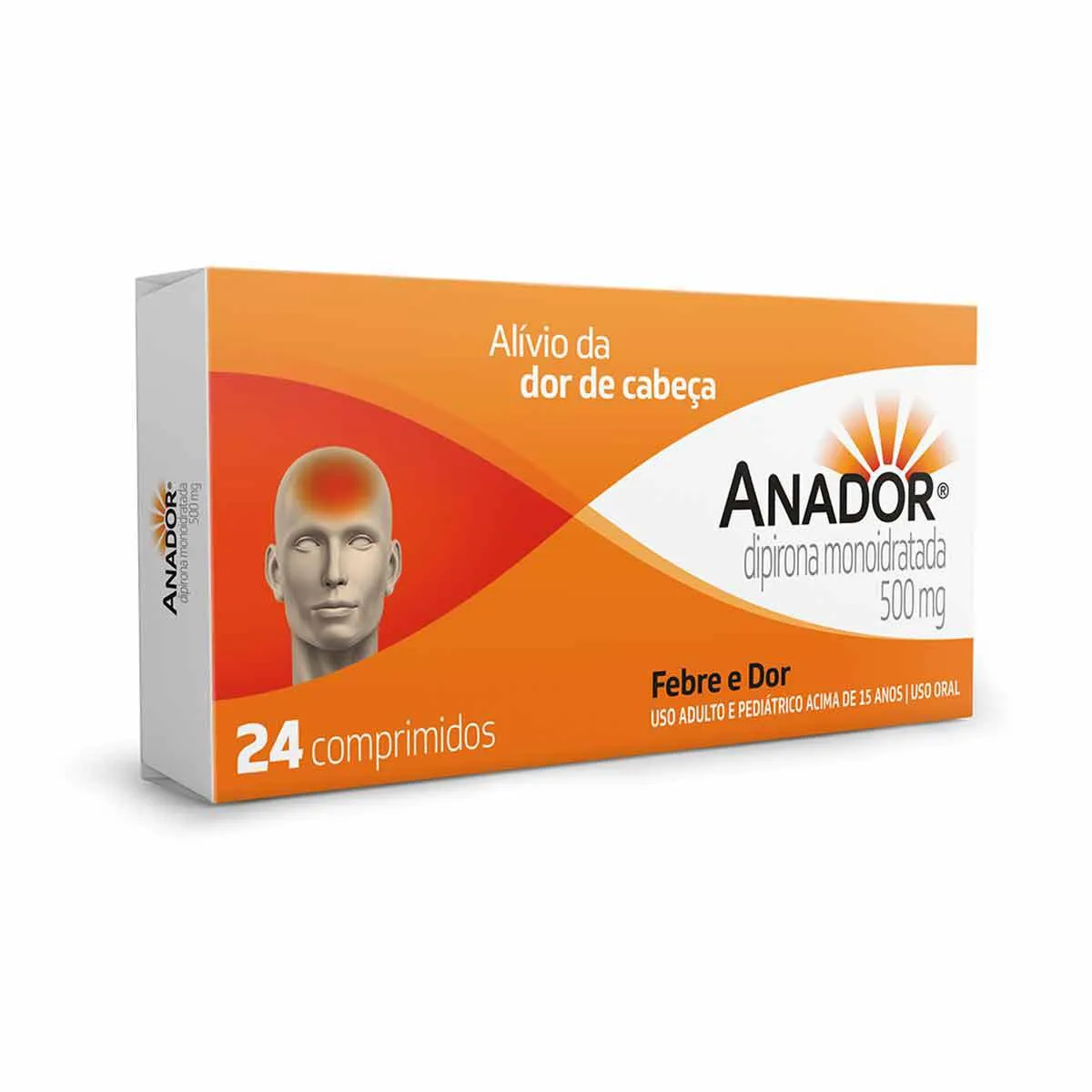 Anador Dipirona Monoidratada 500mg 24 comprimidos