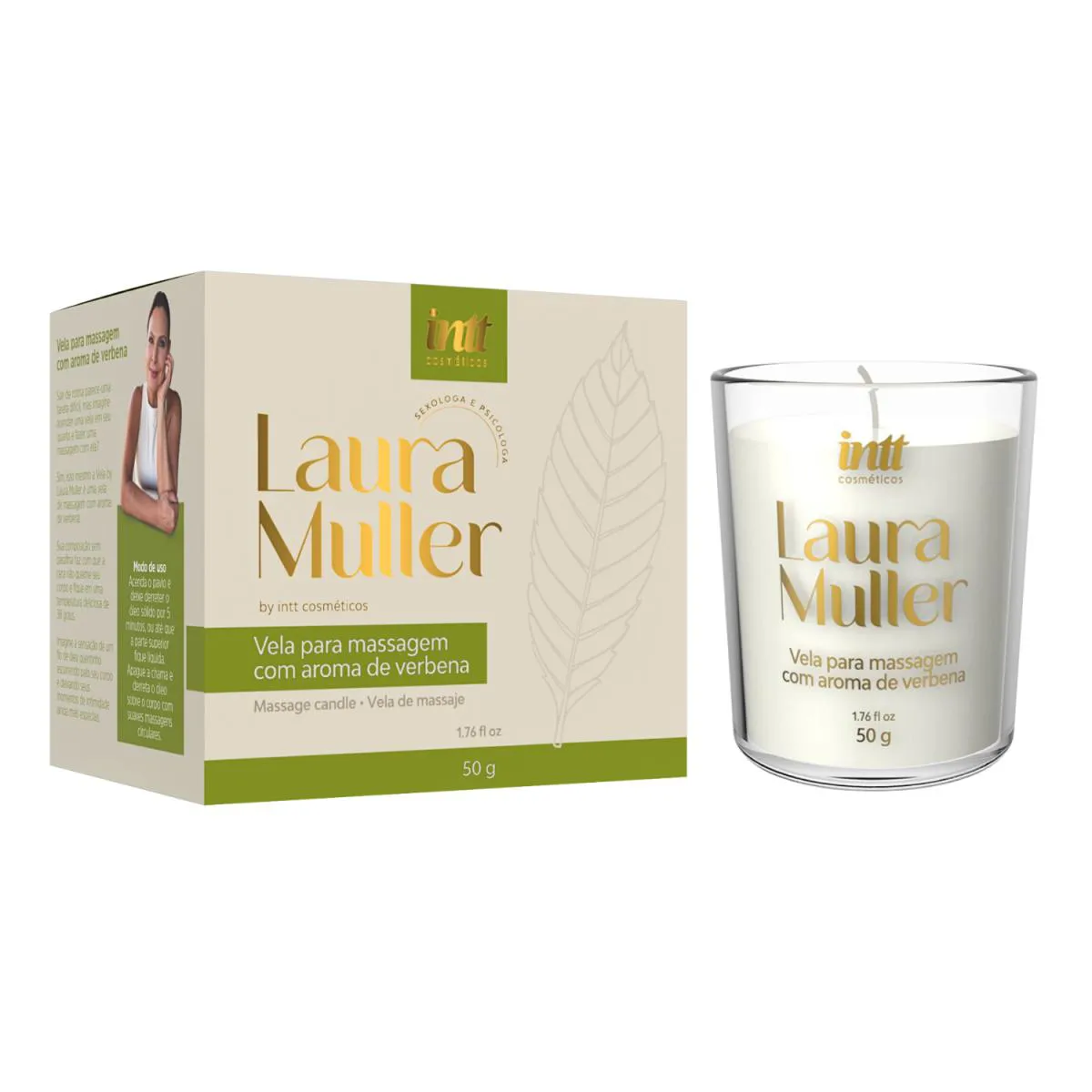 VELA PARA MASSAGEM COM AROMA DE VERBENA BY LAURA MULLER 50G