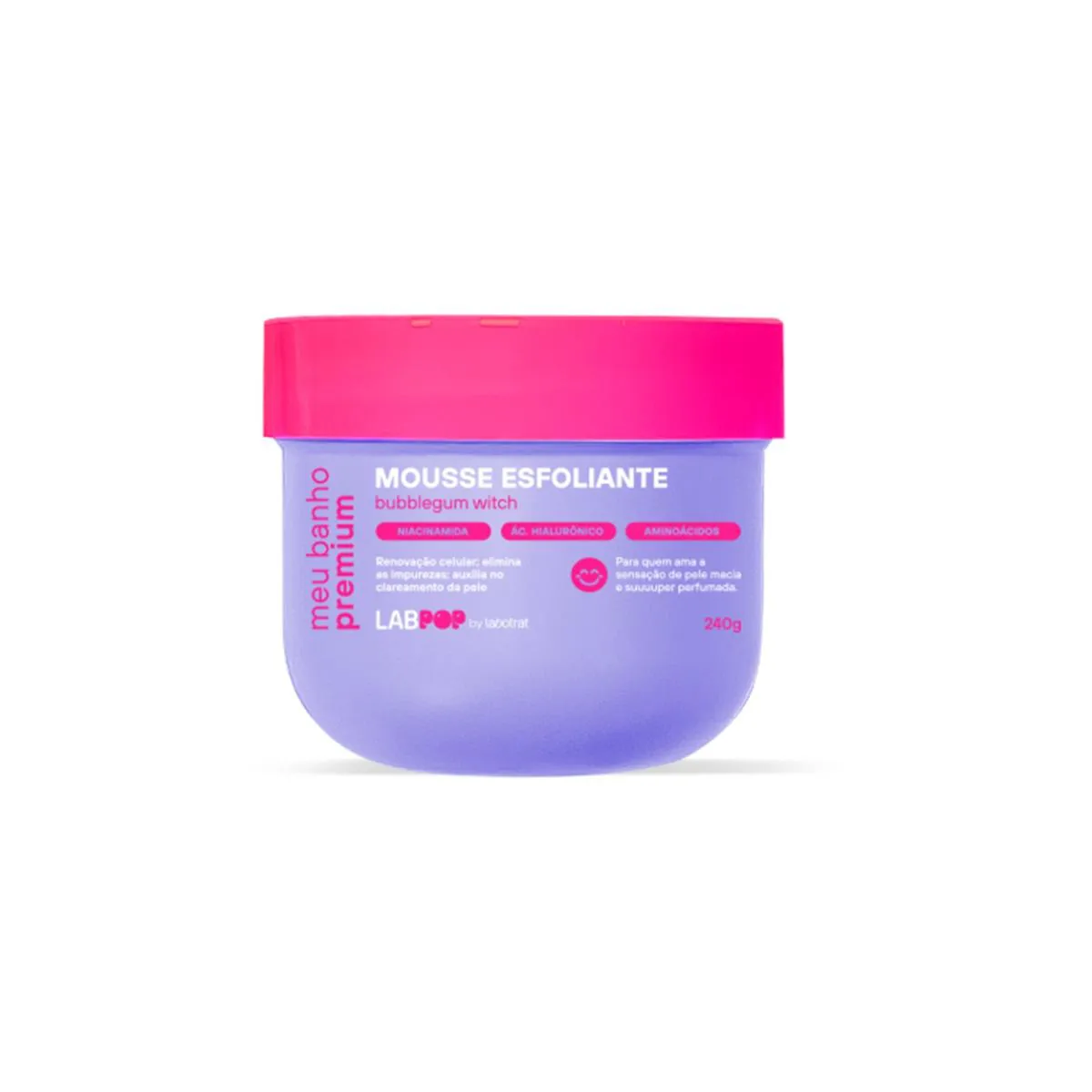 MOUSSE ESFOLIANTE CORPO BUBBLEGUM WITCH LABPOP LABOTRAT 240G