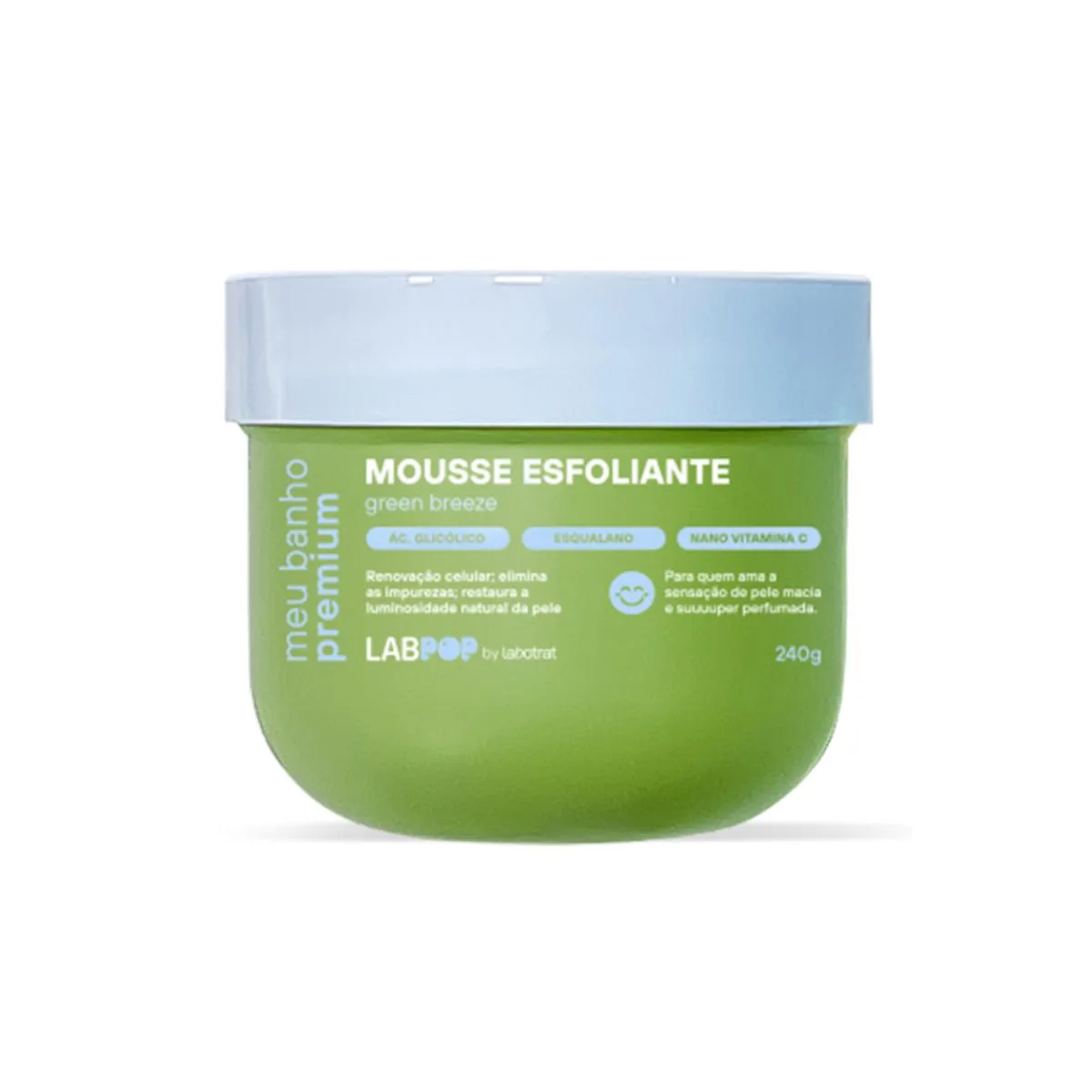 MOUSSE ESFOLIANTE CORPORAL GREEN BREEZE LABPOP LABOTRAT 240G