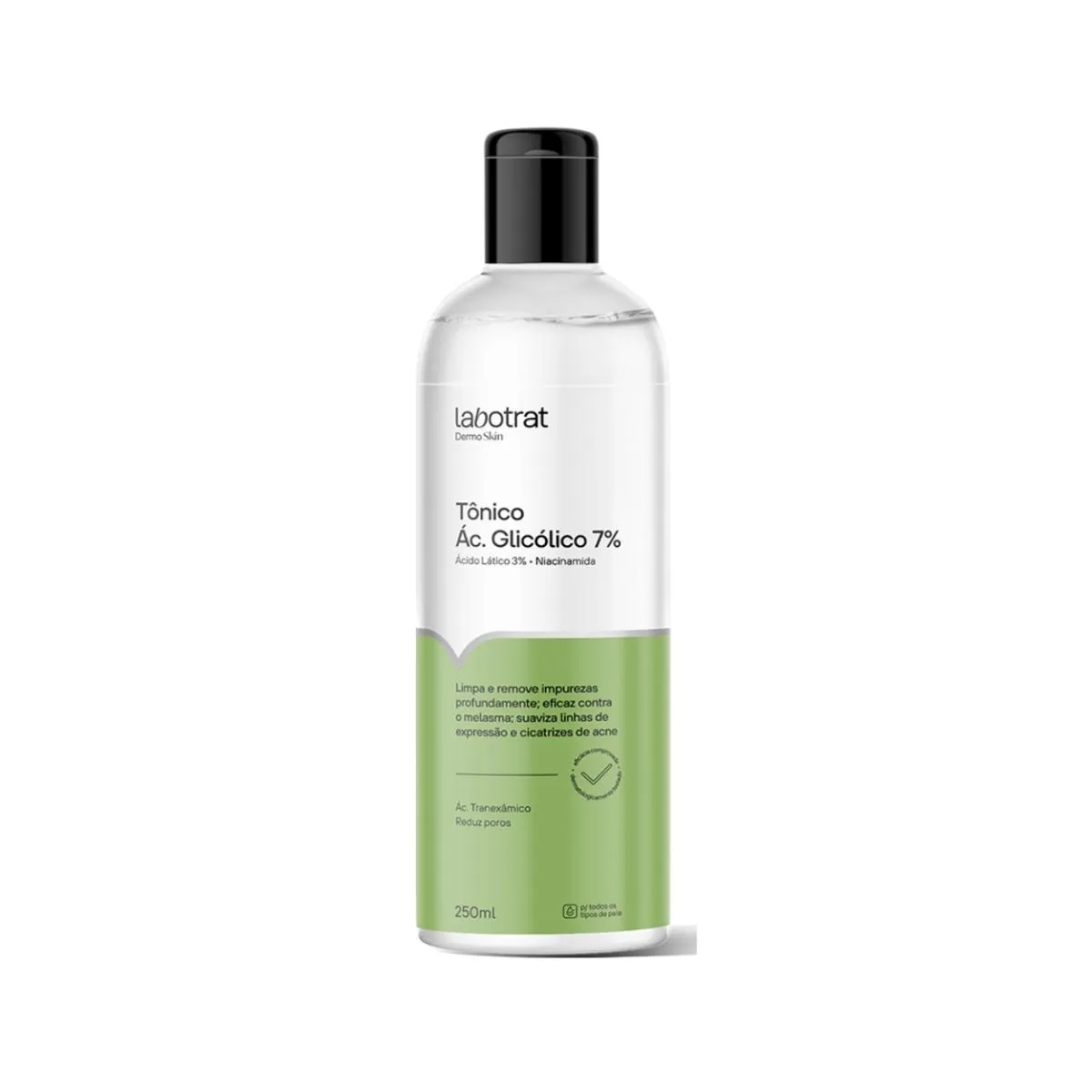 TôNICO FACIAL 7% ÁCIDO GLICóLICO DERMO SKIN LABOTRAT 250ML