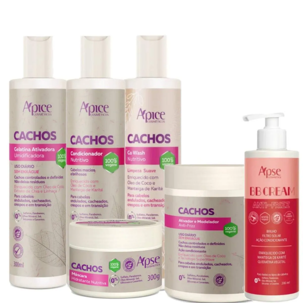 APICE KIT CACHOS TRATAMENTO COMPLETO (6 PRODUTOS)
