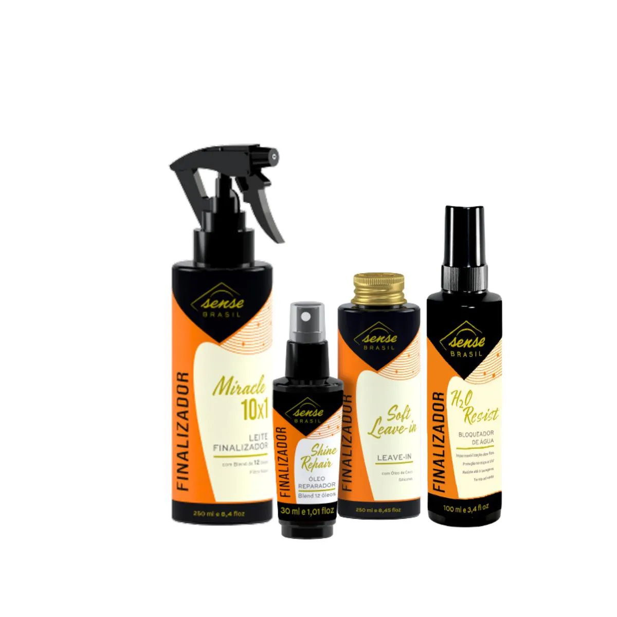 KIT SENSE  FINALIZADORES LEAVE-IN + óLEO  (4 ITENS)