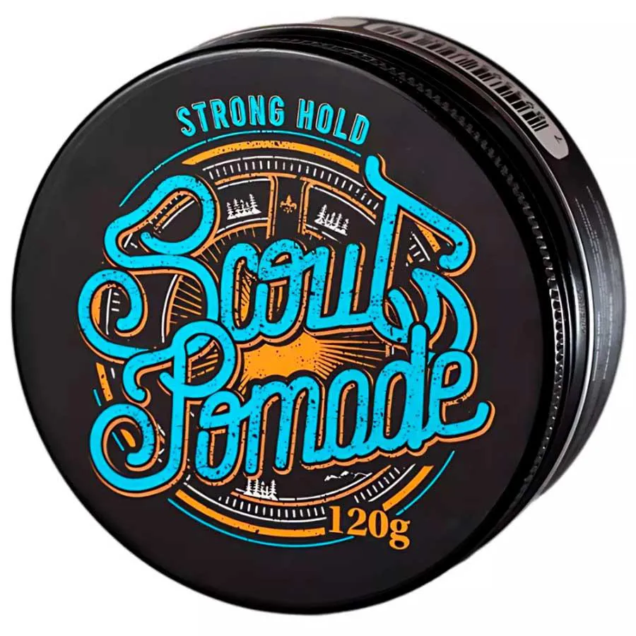 SCOUT POMADE STRONG HOLD 120G - EFEITO BRILHO E ALTA FIXAçãO