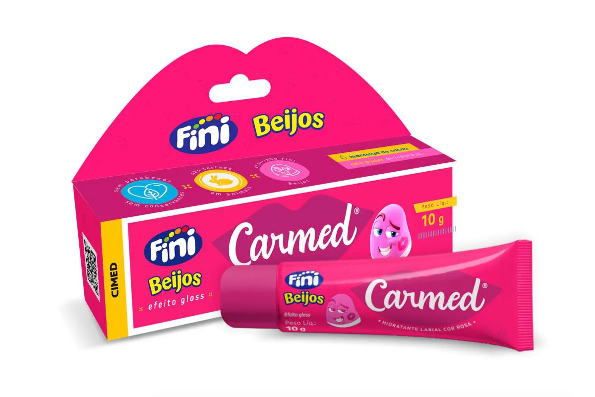 CIMED CARMED FINI BEIJOS ROSA GLOSS HIDRATANTE LABIAL 10G
