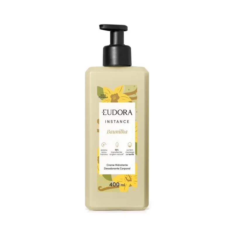 EUDORA INSTANCE BAUNILHA CREME DES HIDRATANTE CORPORAL 400ML