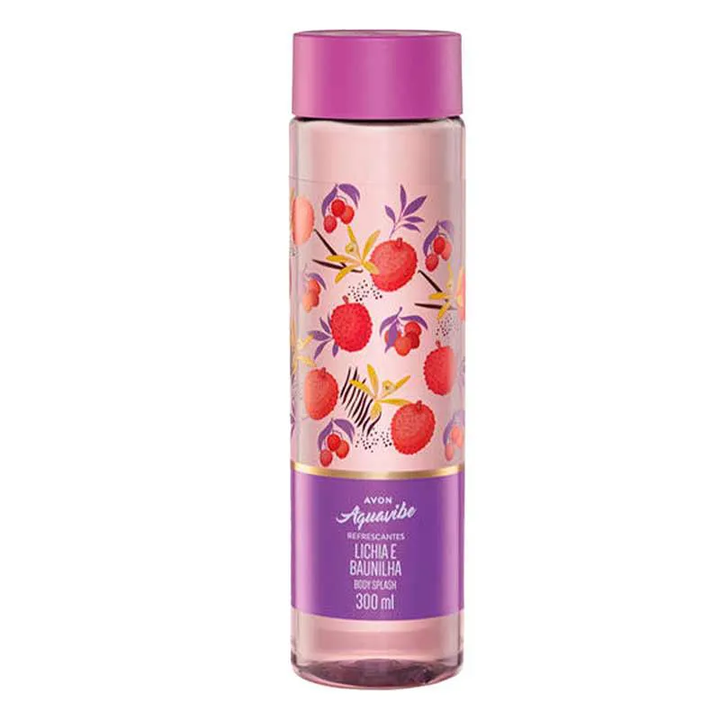 AVON AQUAVIBE REFRESCANTES LICHIA E BAUNILHA SPLASH 300ML