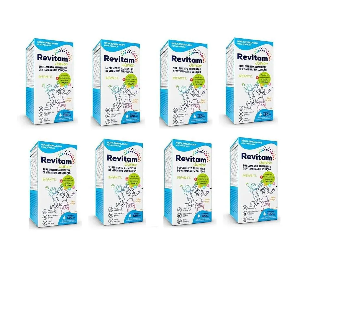 KIT 8 SUPLEMENTO REVITAM JUNIOR 120ML - BIOLAB