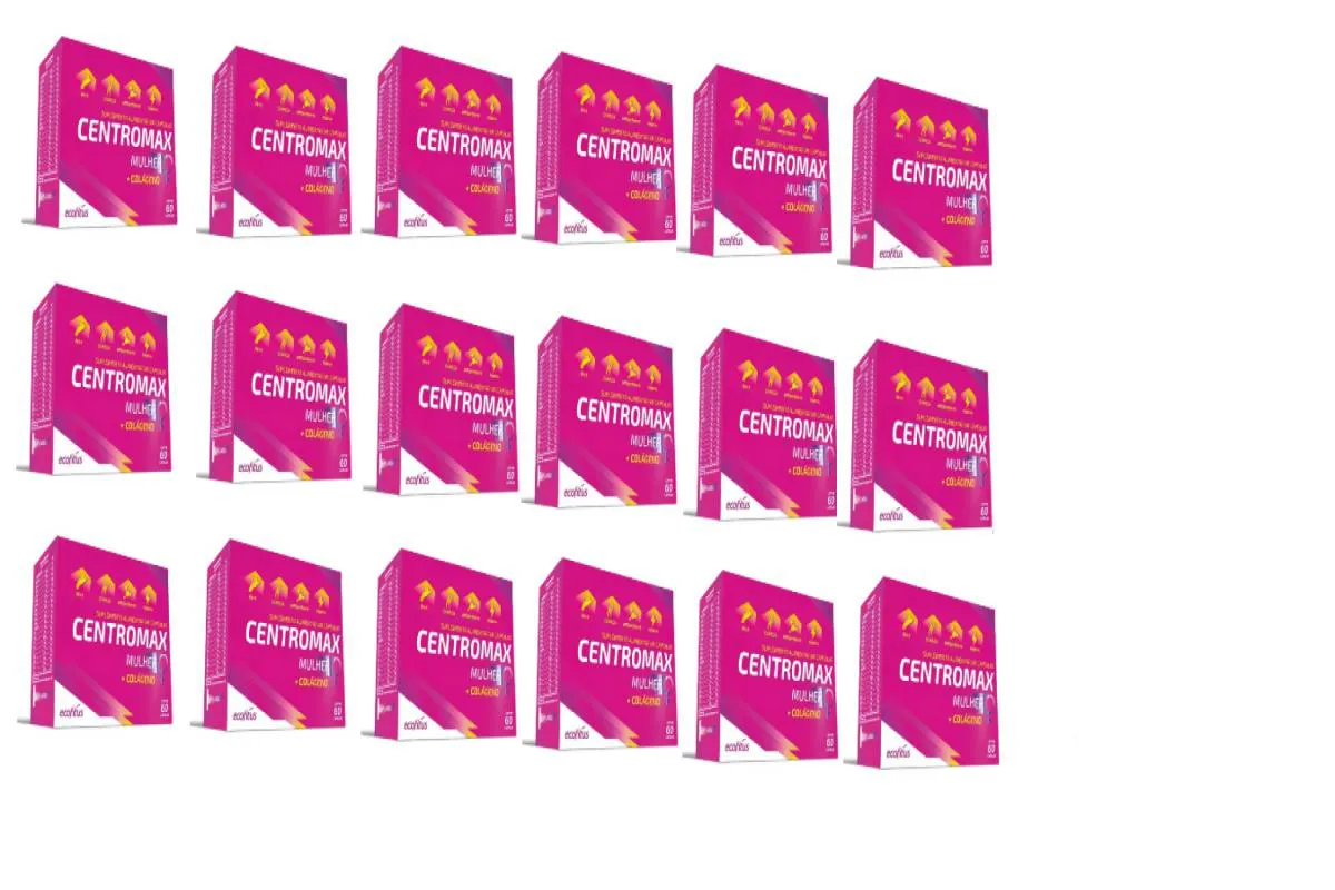 KIT 18 SUPLEMENTO ALIMENTAR CENTROMAX MULHER 60CPS -ECOFITUS