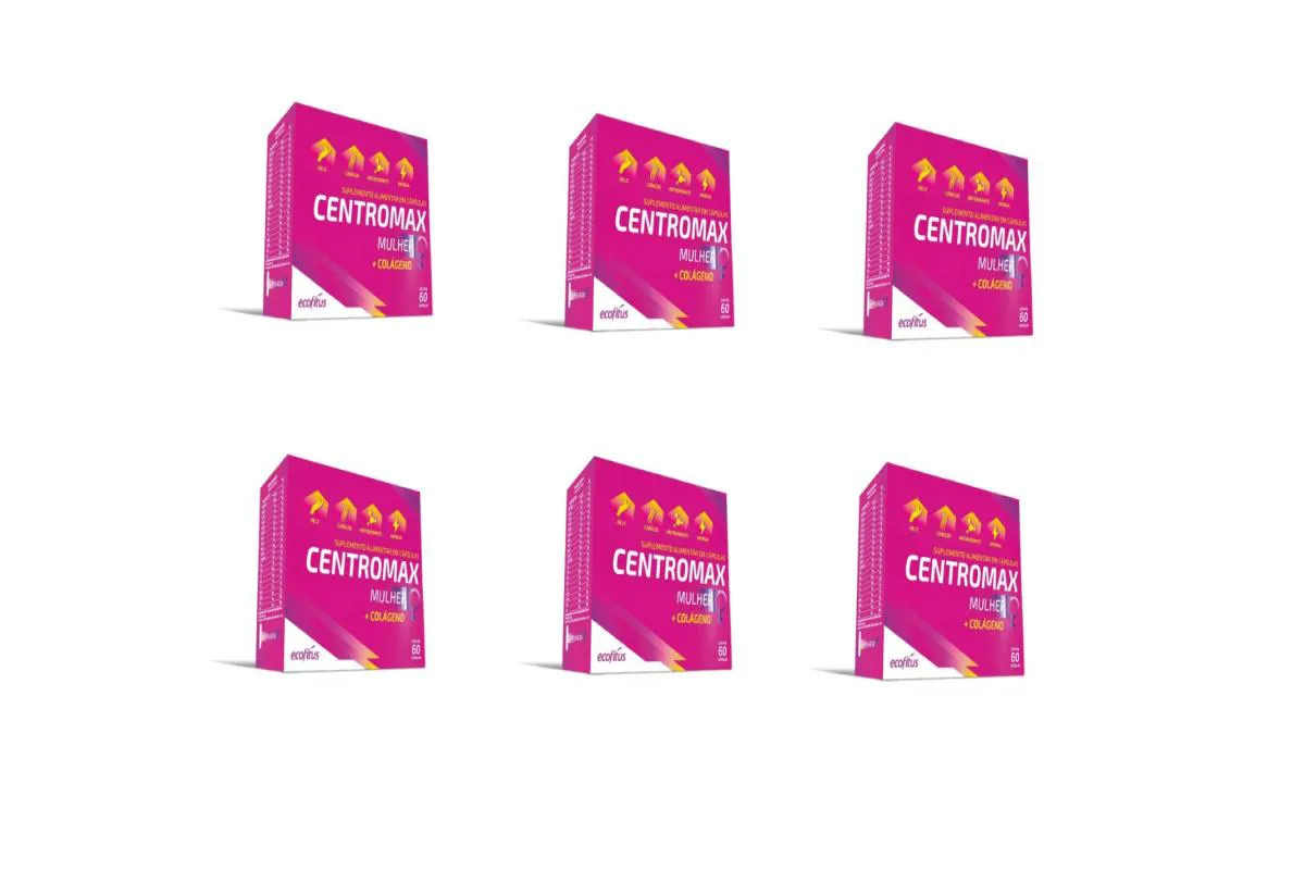 KIT 6 SUPLEMENTO ALIMENTAR CENTROMAX MULHER 60CPS - ECOFITUS