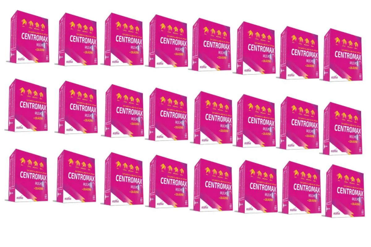 KIT 24 SUPLEMENTO ALIMENTAR CENTROMAX MULHER 60CPS -ECOFITUS