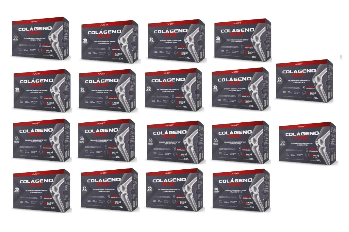 KIT 18 SUPLEMENTO COLáGENO DUO TIPO II 30 SACHêS 11G  BIOLAB