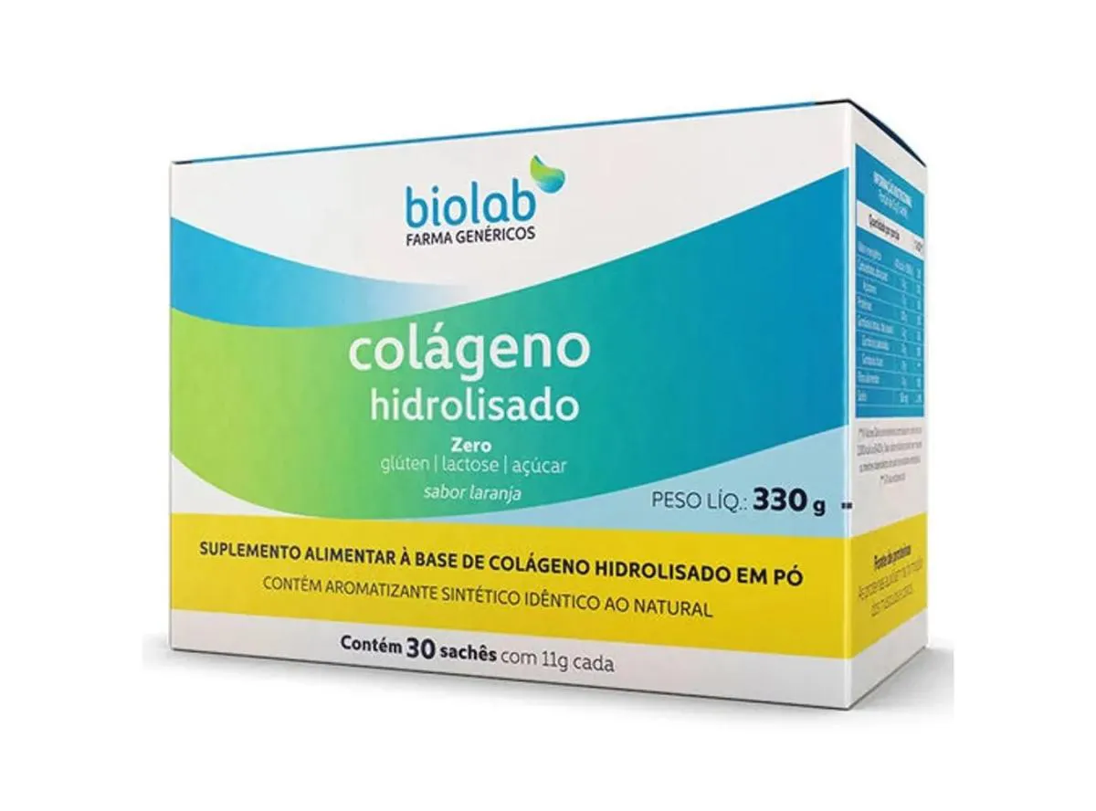 SUPLEMENTO COLáGENO HIDROLISADO 11G 30 SACHêS - BIOLAB