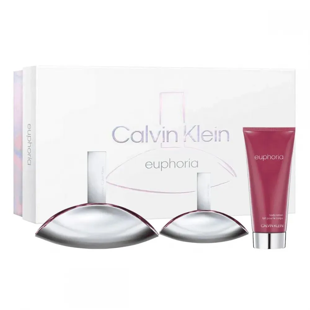 KIT CALVIN KLEIN EUPHORIA EDP 100ML + EDP 30ML + BODY LOTION 100ML