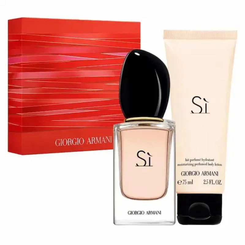 KIT GIORGIO ARMANI SÍ FEMININO EAU DE PARFUM 50ML + LOÇÃO HIDRATANTE CORPORAL SÍ 75ML