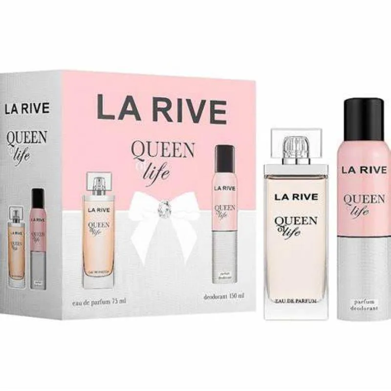 KIT LA RIVE QUEEN OF LIFE EAU DE PARFUM 75ML + DEODORANT 150ML