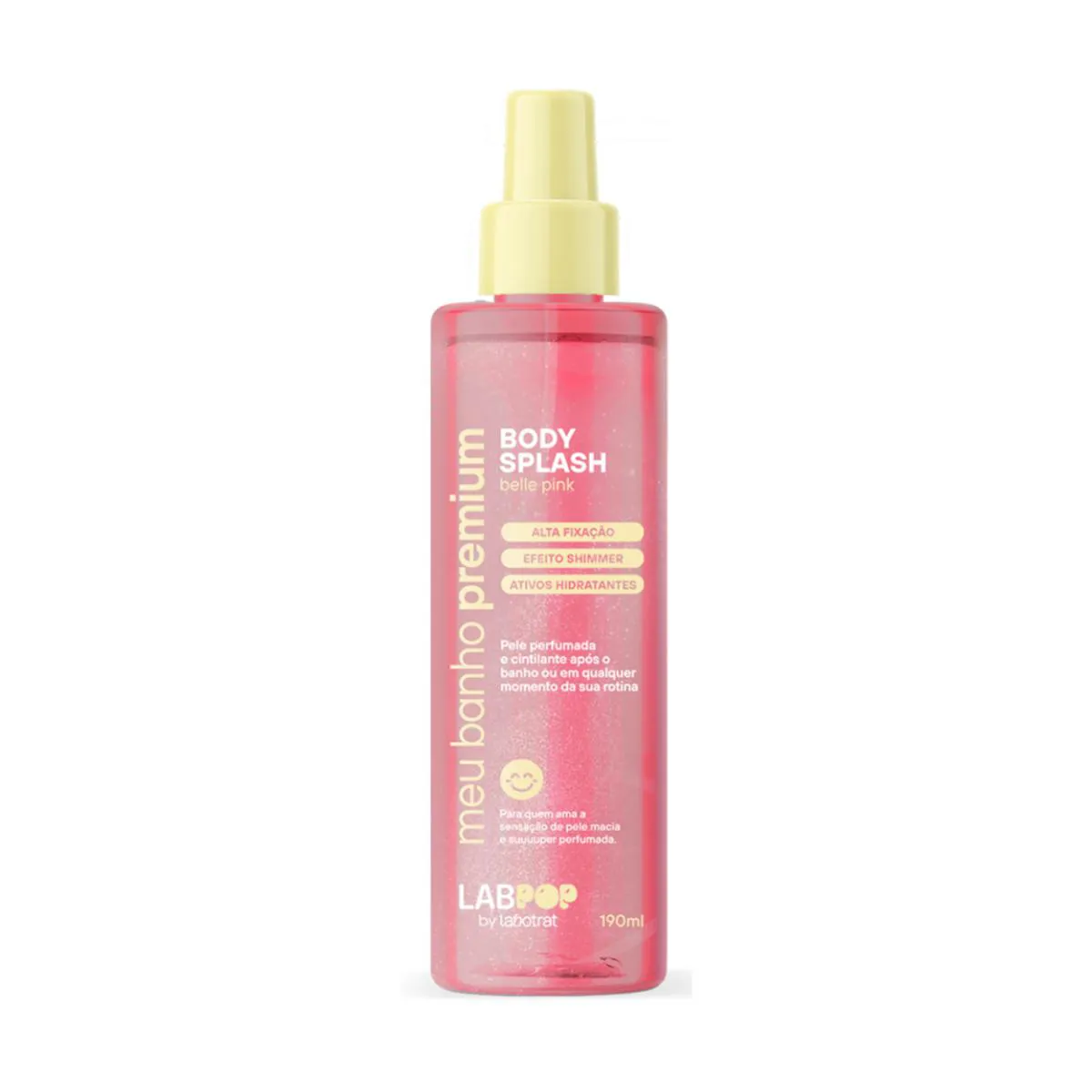 PERFUME BODY SPLASH BELLE PINK GLITTER LABPOP LABOTRAT 190ML