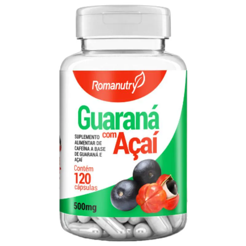 GUARANá COM AçAí 500MG 120 CáPS – ROMANUTRY