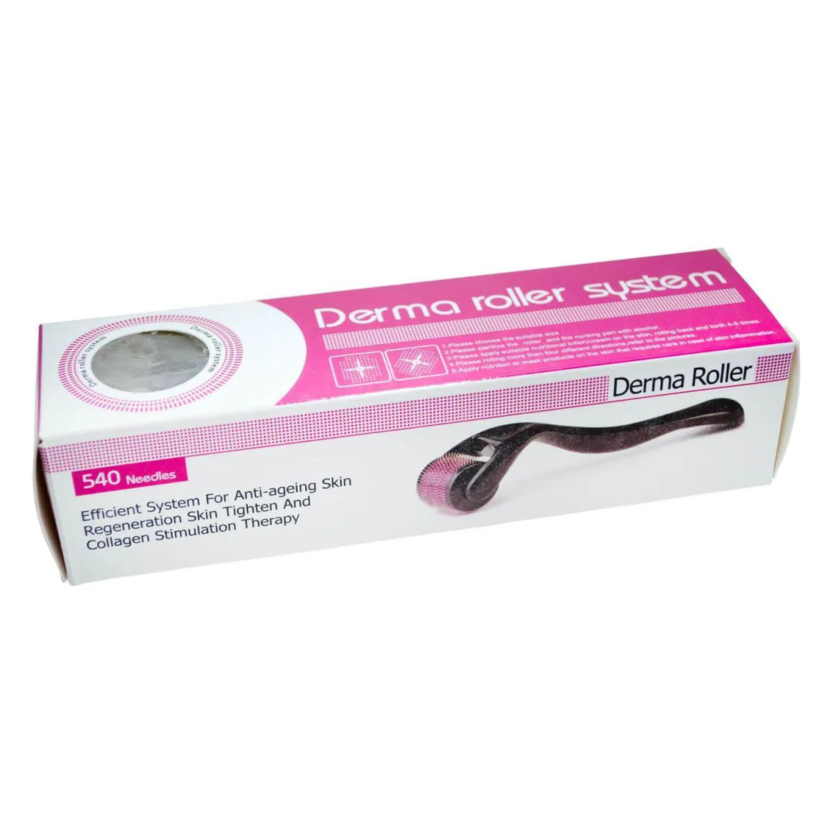 DERMA ROLLER DERMAROLLER SYSTEM 540 AGULHAS 0.5MM SKIN CARE ANTI RUGAS ANTES E DEPOIS - DRS50
