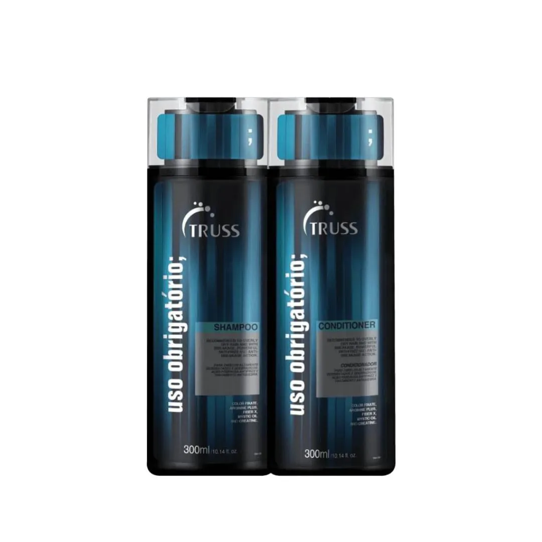 KIT TRUSS USO OBRIGATóRIO SHAMPOO 300ML + CONDICIONADOR 300ML