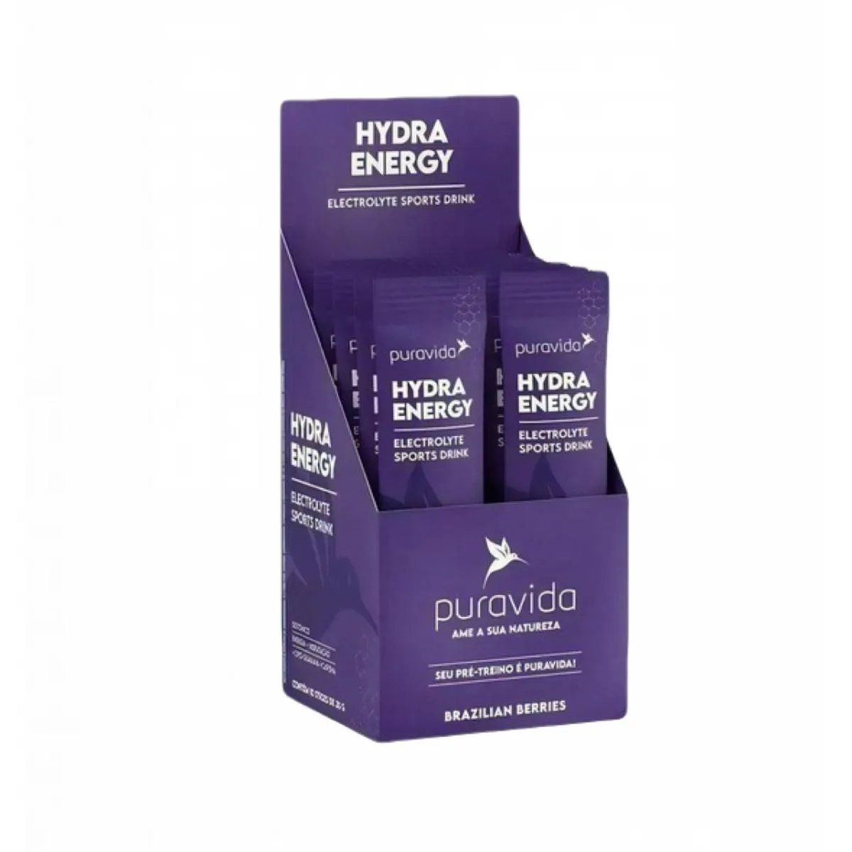 HYDRA ENERGY ELETRóLITOS- BERRIES- BOX C/10 UN - PURAVIDA Brazilian Berries