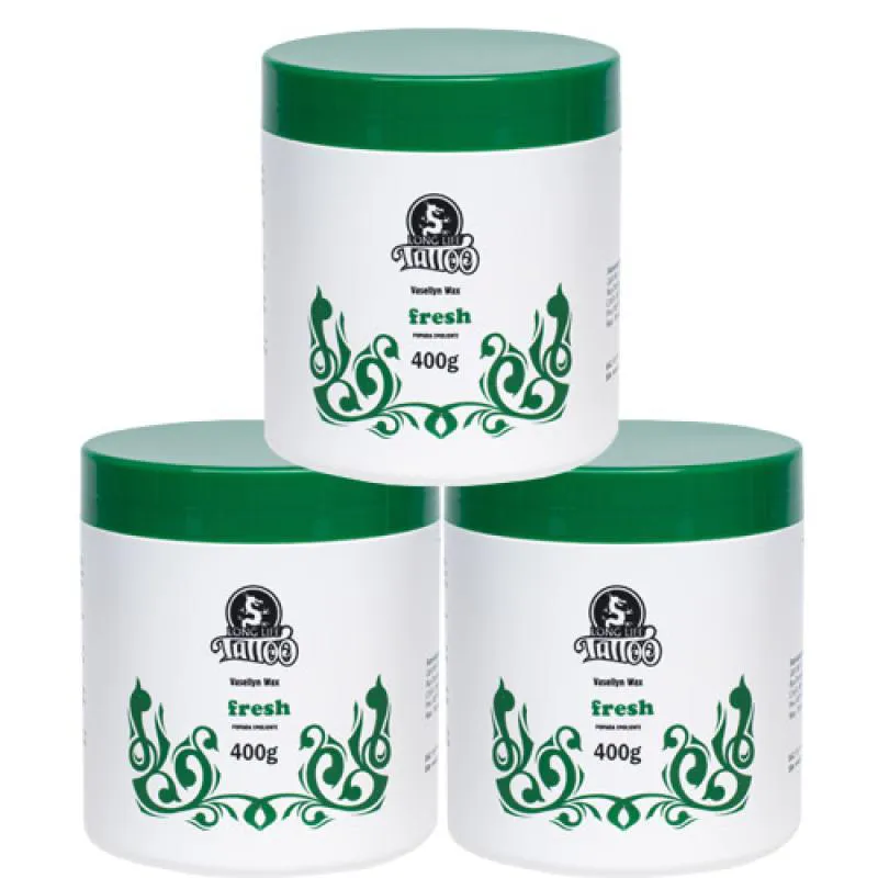 VASELINA PARA TATUAGEM FRESH 400G COM ATIVOS NATURAIS (3 UN)