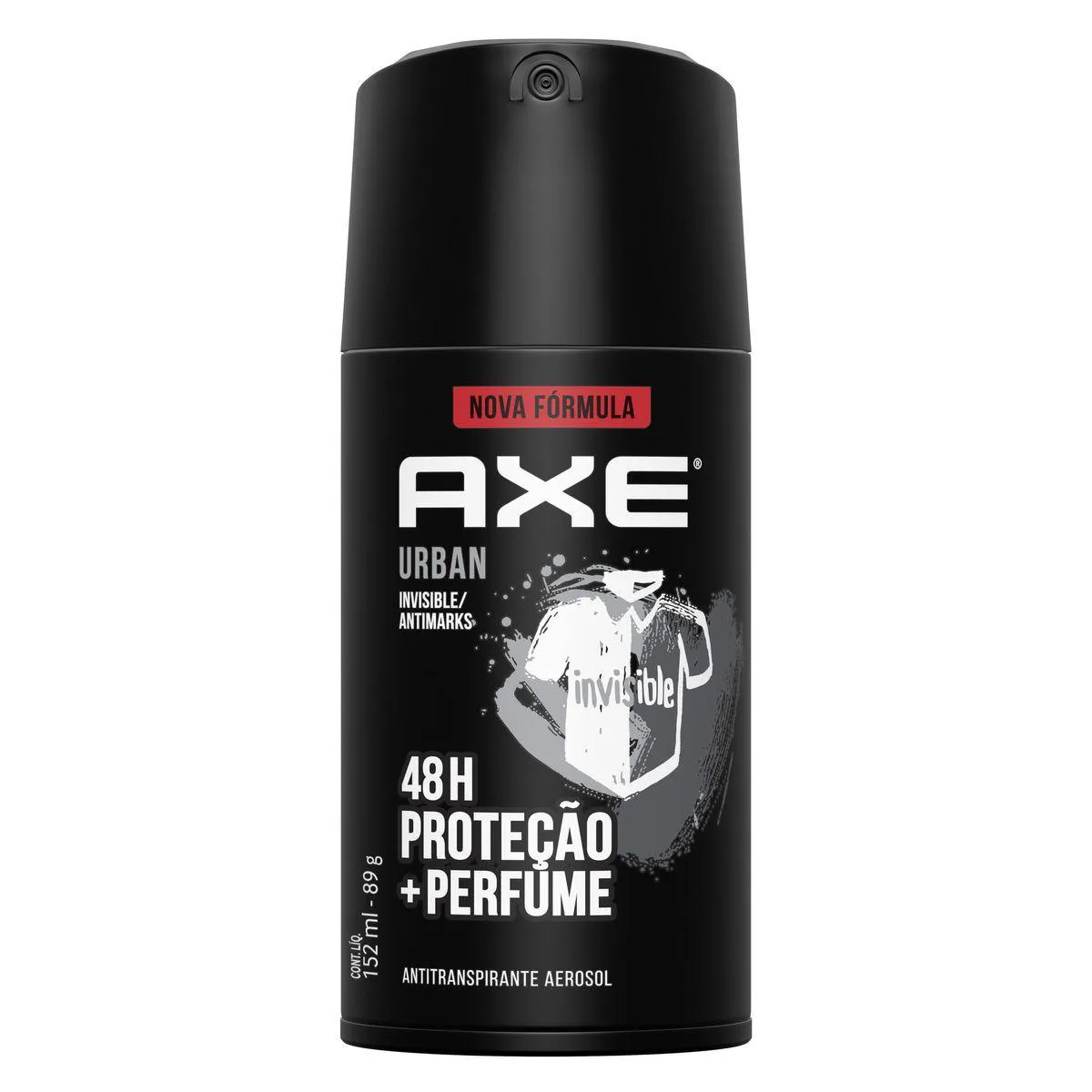 Desodorante Antitranspirante Aerosol Axe Urban Invisible Masculino 48h 152ml