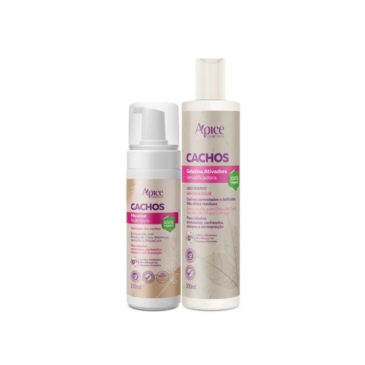 APICE KIT FINALIZADORES MOUSSE 210ML E GELATINA 300G