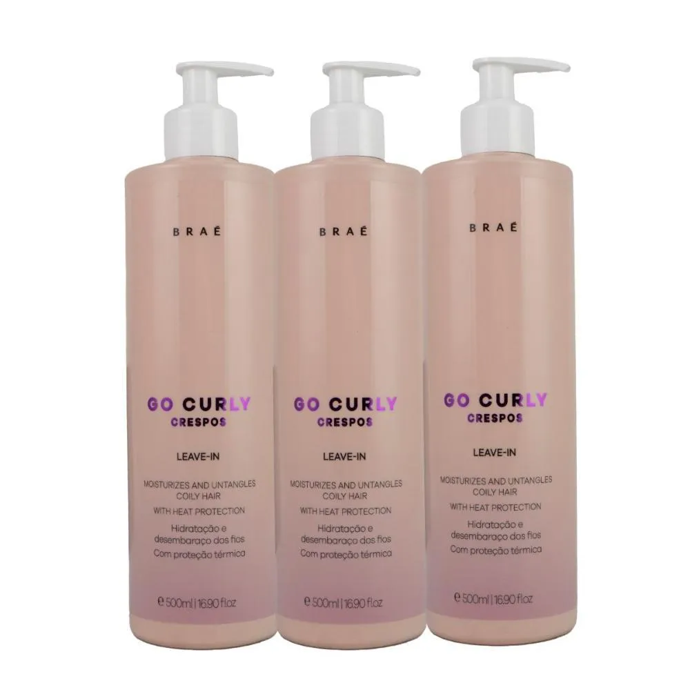 BRAé GO CURLY CRESPOS KIT 3 LEAVE-IN 500ML