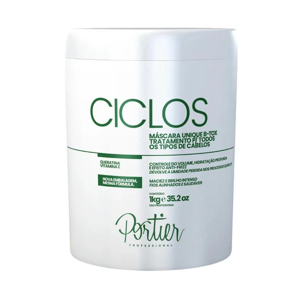 PORTIER CICLOS UNIQUE B-TOX MáSCARA CAPILAR 1000G