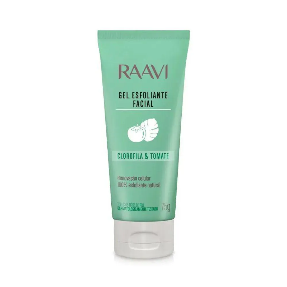 RAAVI GEL ESFOLIANTE FACIAL CLOROFILA E TOMATE 75G