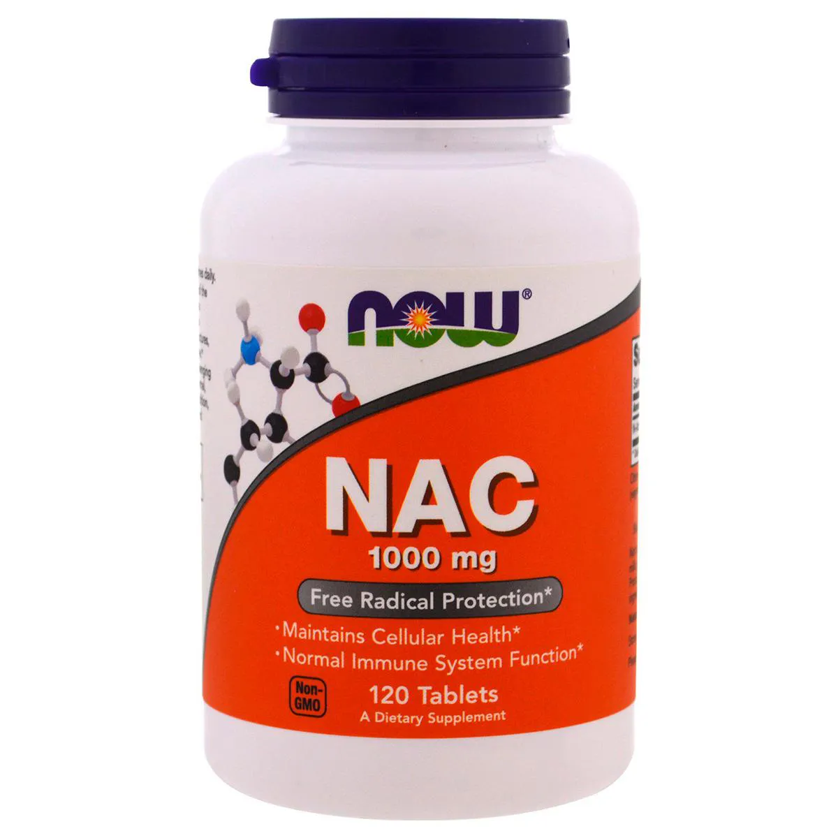 NAC N-ACETYL CYSTEINE N-ACETILCISTEíNA 1000MG 120TABS NOW F.