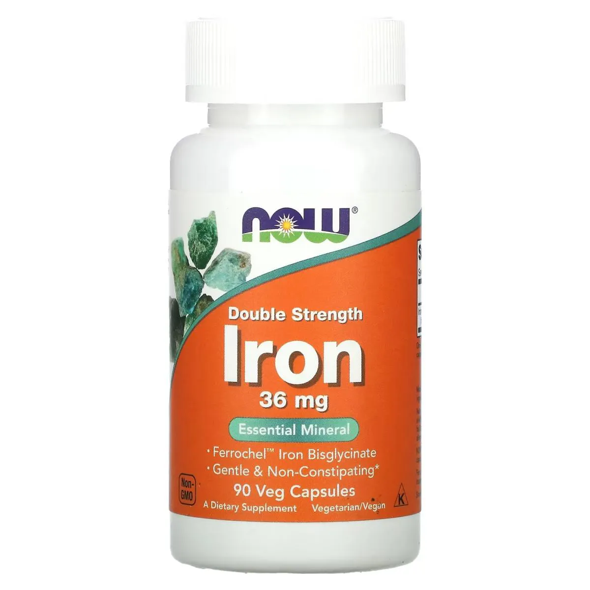 IRON FERRO 36MG (90VCAPS) NOW FOODS