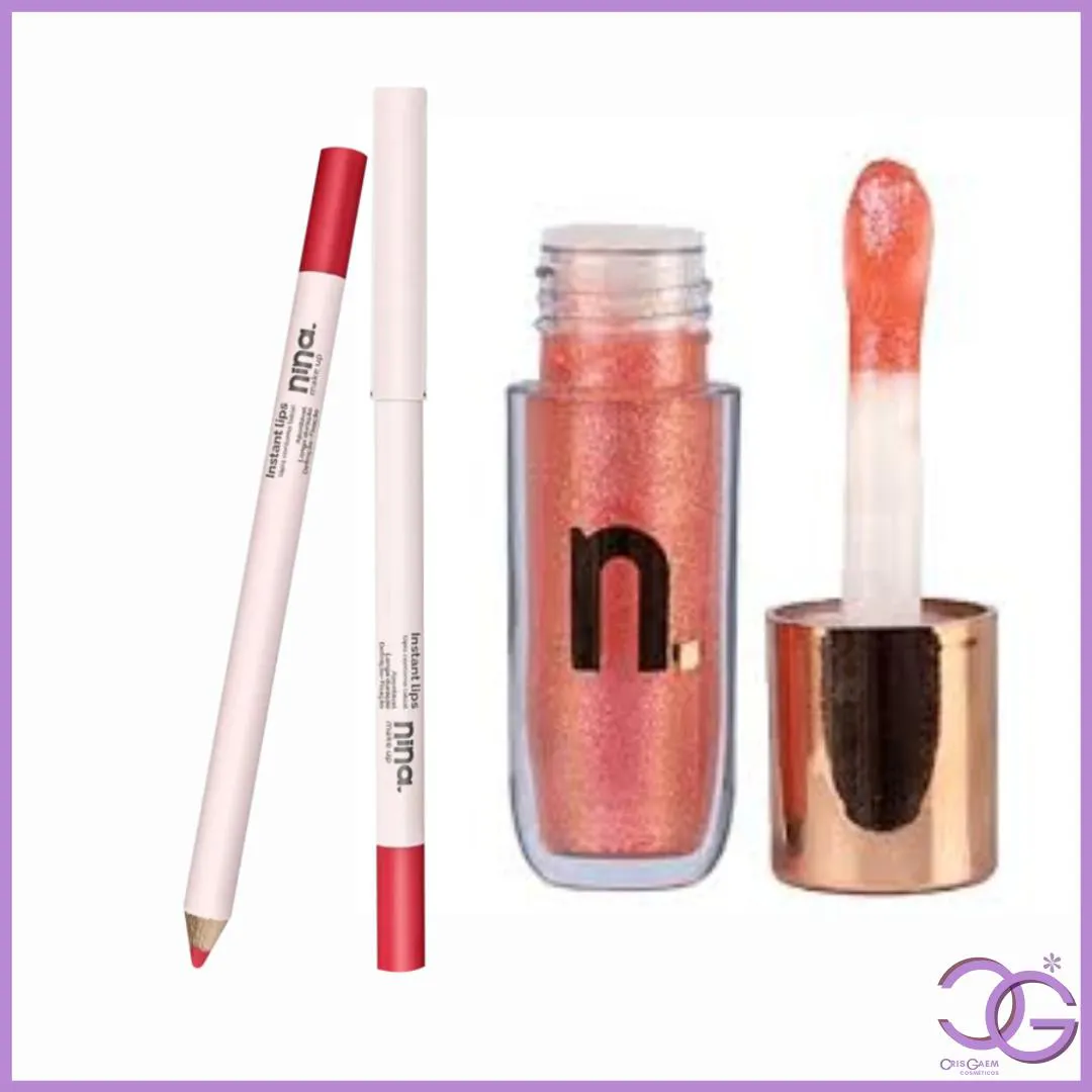 LáPIS CONTORNO LABIAL RUBI+GLOSS INSTANT GLOW SUN STONE NINA
