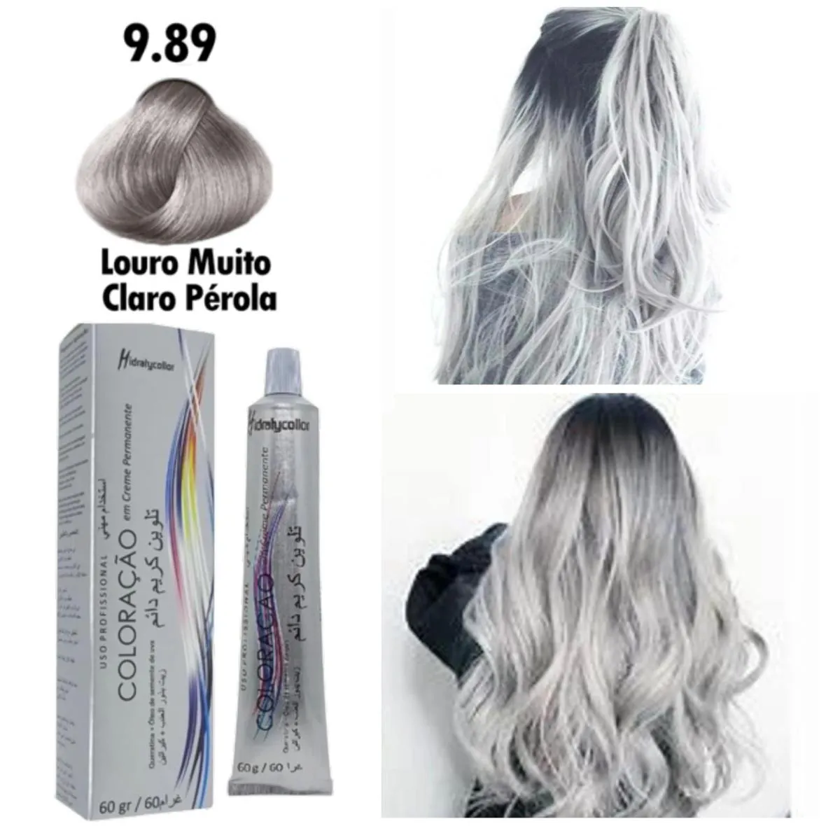TINTA COLORAçãO PROFISSIONAL PARA CABELO MAIRIBEL 60G 989