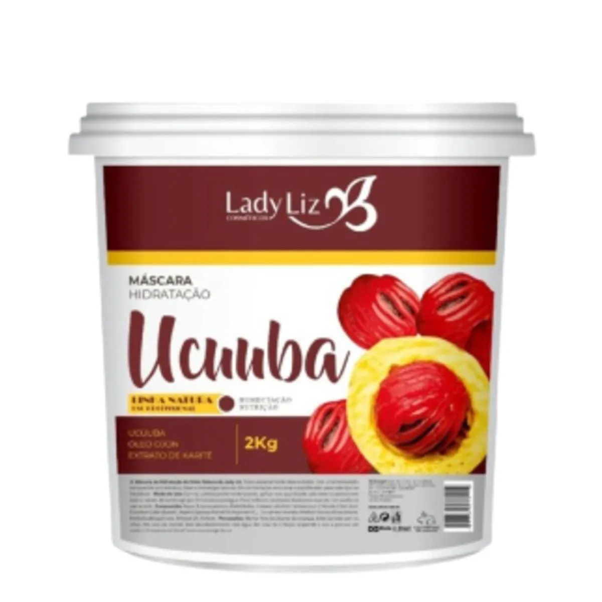 MáSCARA HIDRATAçãO UCUUBA LADY LIZ 2KG EXTRATO DE KARITé