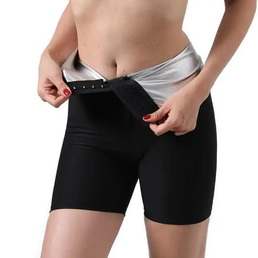 SHORT MODELADORA CINTURA ALTA COEFEITO SAUNA SHAPER MG Preto
