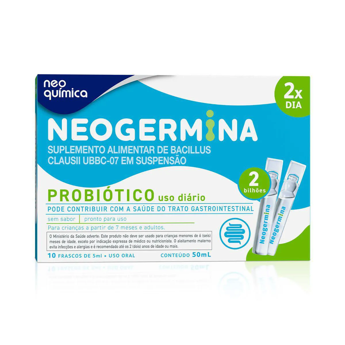 Probiótico Neogermina 2 bilhões 10 frascos - Preço e para que serve ...