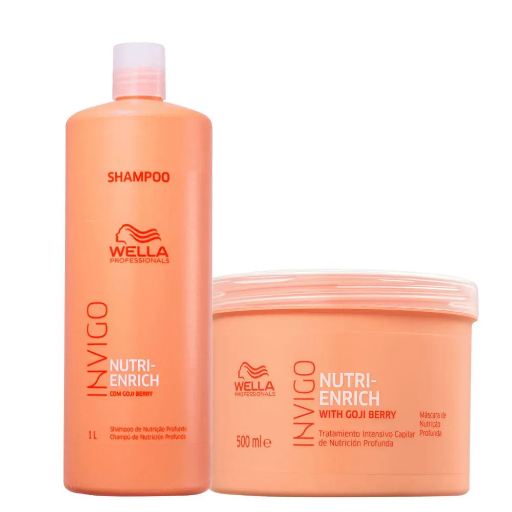 KIT WELLA INVIGO NUTRI ENRICH SHAMPOO 1L MASCARA 500ML