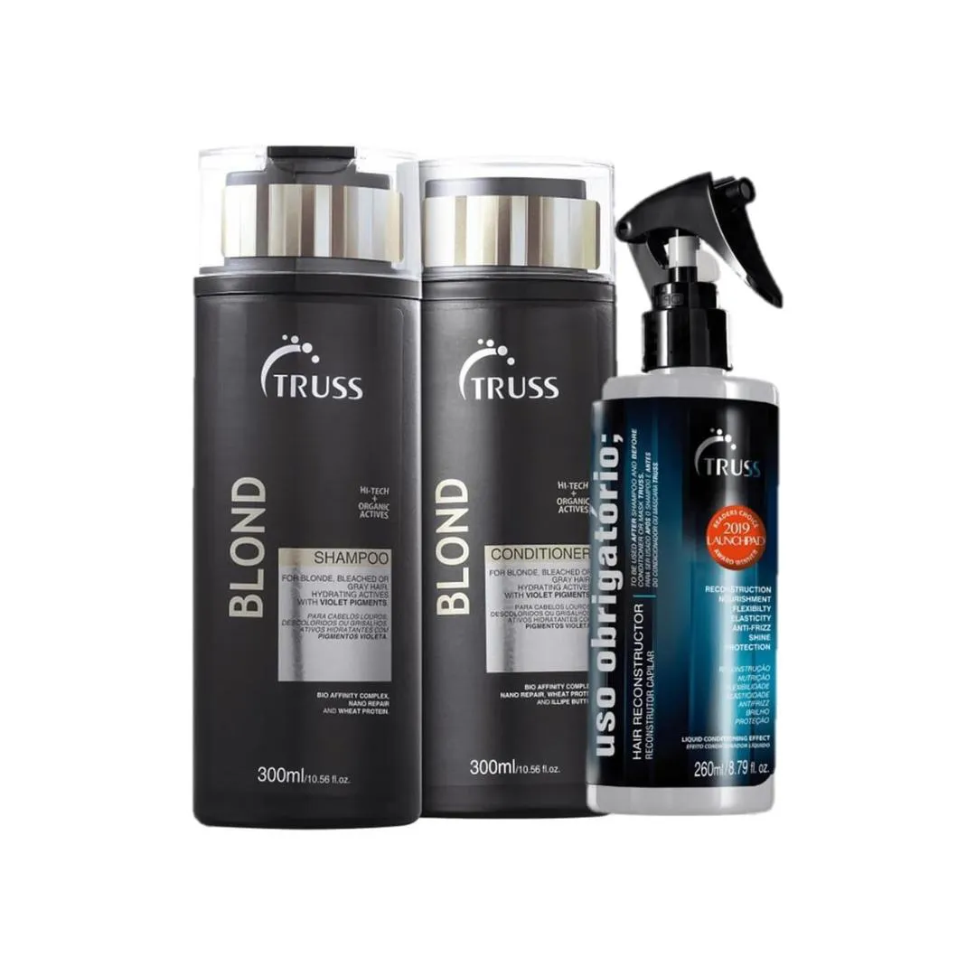 KIT TRUSS BLOND SHAMPOO 300ML + CONDICIONADOR 300ML + FINALIZADOR 260ML