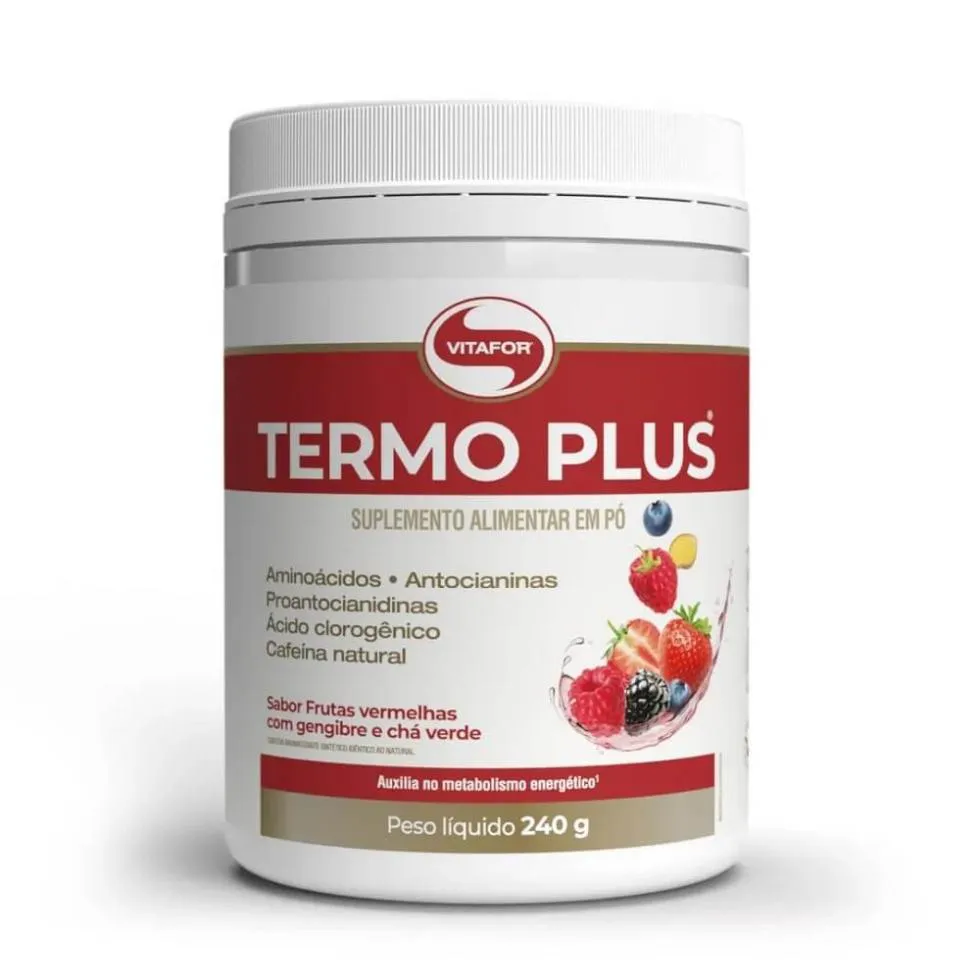 TERMO PLUS (240G) - SABOR: FRUTAS VERMELHAS, GENGIBRE E CHá VERDE