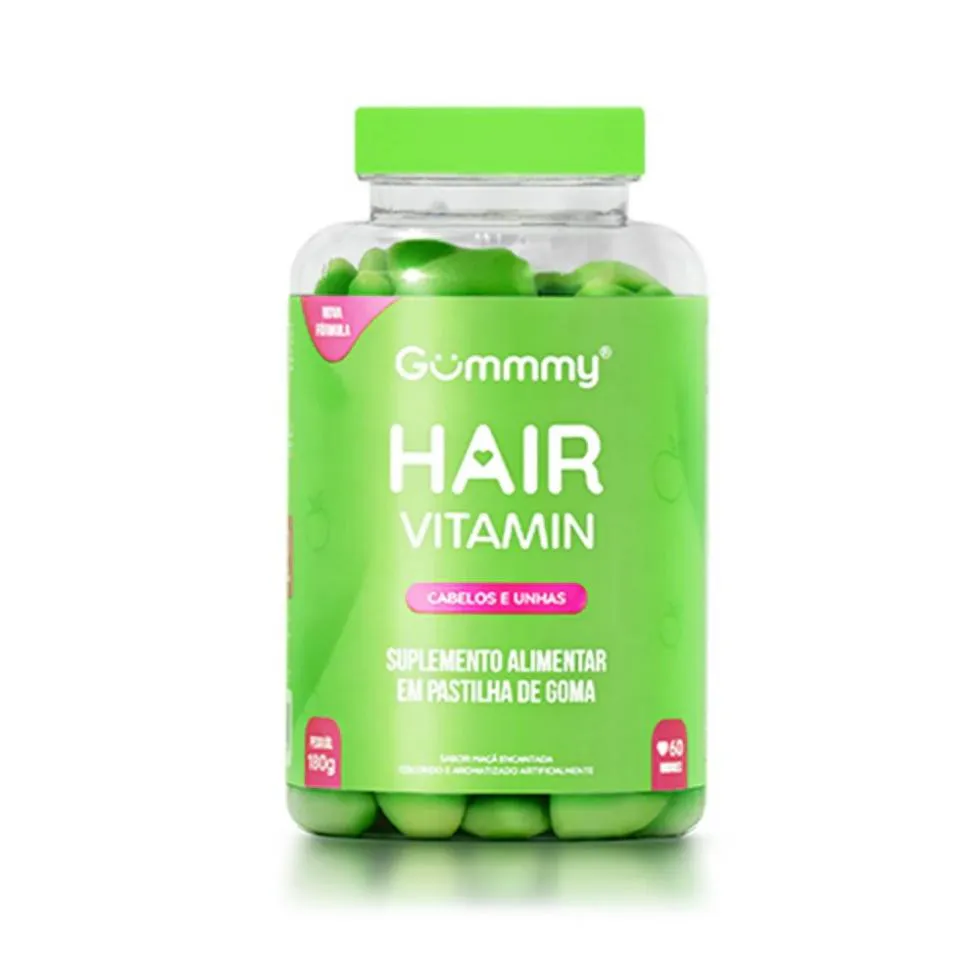 GUMMMY HAIR VITAMIN (60 GOMAS) - SABOR: MAçã VERDE