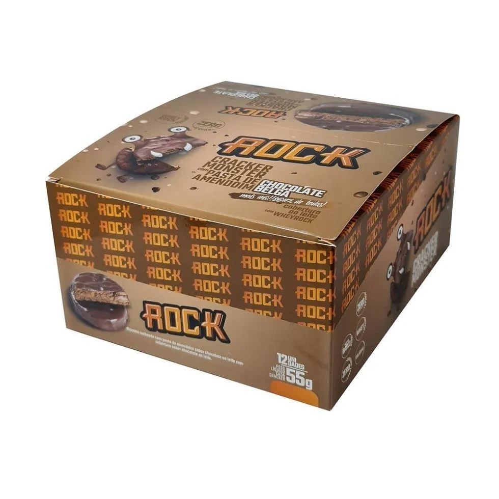 CRACKER MONSTER (CAIXA 12 UNID DE 55G) - SABOR: CHOCOLATE BELGA-