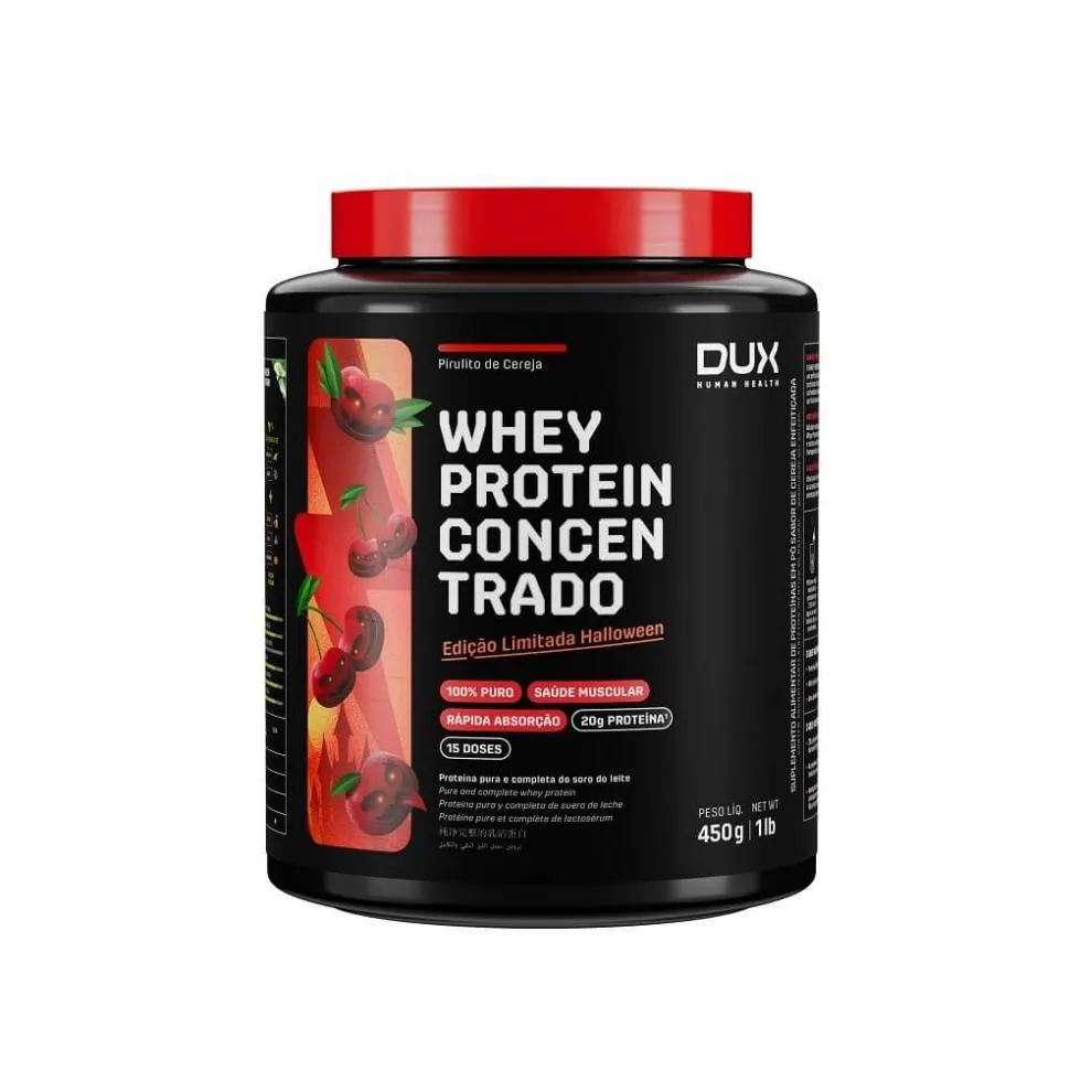 WHEY PROTEIN CONCENTRADO POTE (450G) - SABOR: PIRULITO DE CEREJA