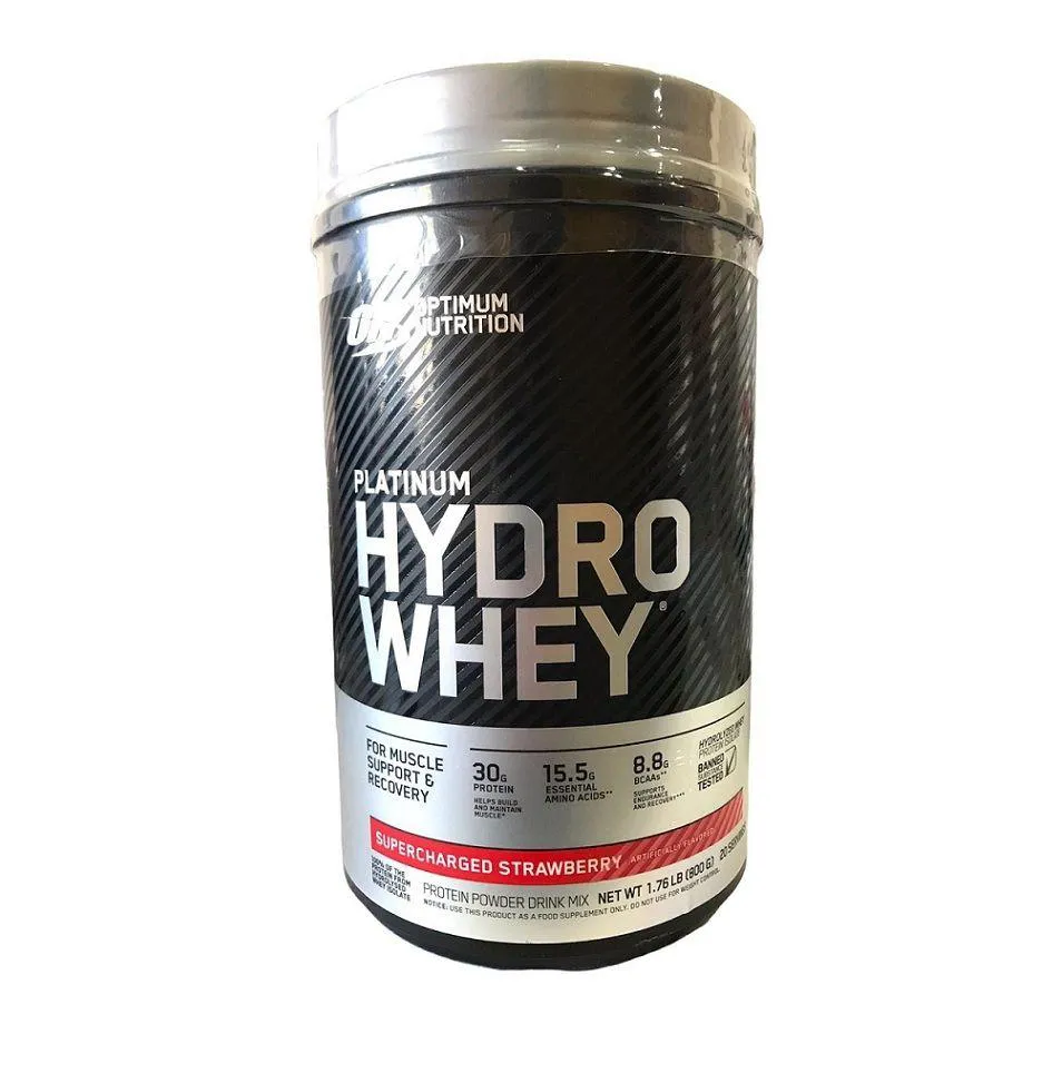 PLATINUM HYDRO WHEY (820G) - SABOR: SUPERCHARGED STRAWBERRY (800G