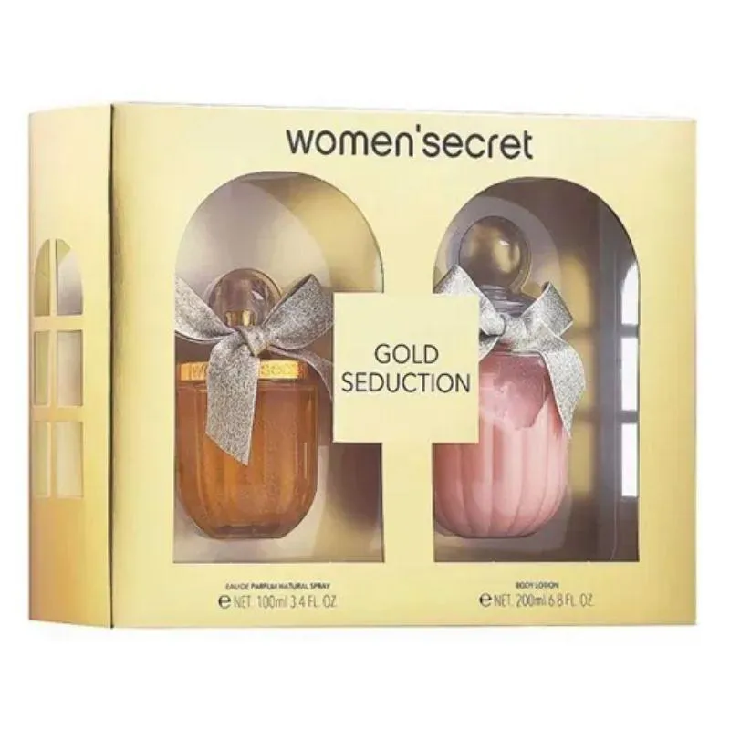 KIT WOMENS SECRET GOLD SEDUCTION ( PERFUME 100 ML + BODY LOTION 200 ML )