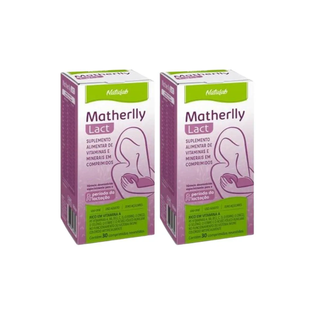 KIT 2X VITAMINA MATHERLLY LACT COM 30 COMPRIMIDOS - NATULAB