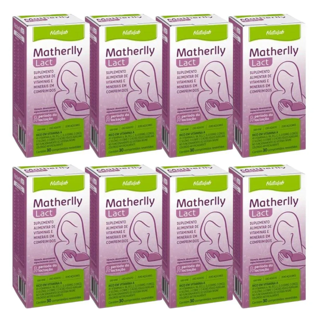 KIT 8X VITAMINA MATHERLLY LACT COM 30 COMPRIMIDOS - NATULAB