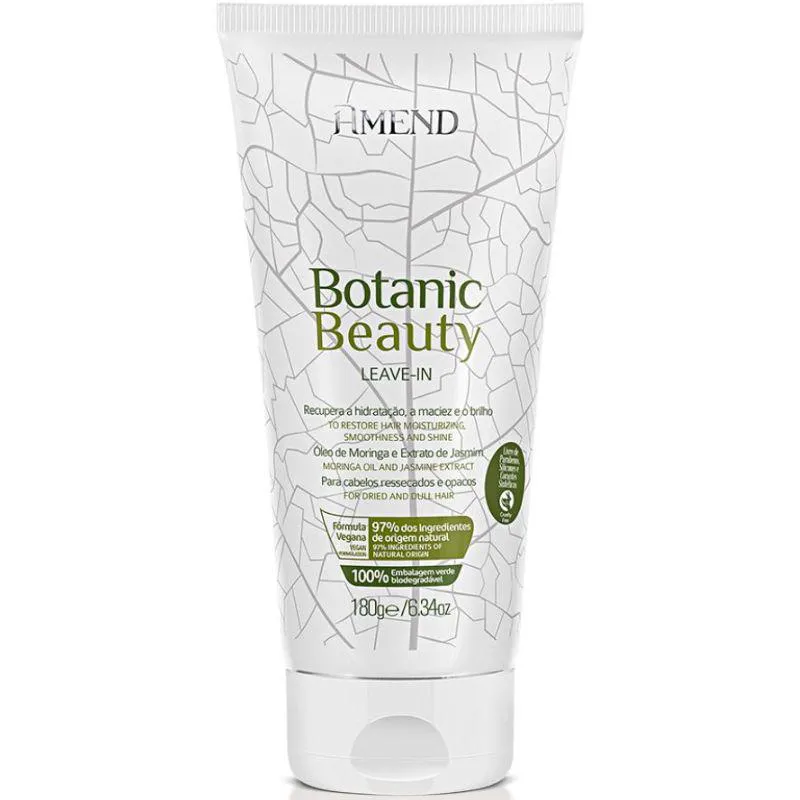 LEAVE-IN BOTANIC BEAUTY ÓLEO DE MORINGA E EXTRATO DE JASMIM 180G - AMEND